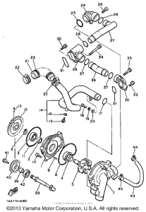 XJ700XSC Водяной насос