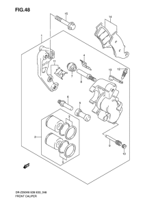 DR-Z250 Передний суппорт