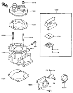  Cylinder head / cylinder / reed valve