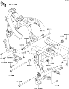 ER650 Крепление двигателя