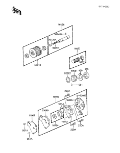 KZ1000 Насос масляный  / фильтр масляный