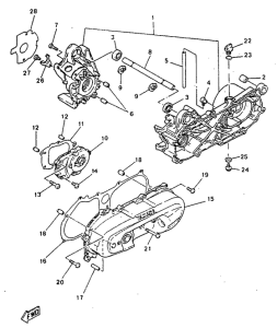 YN50R Картер двигателя
