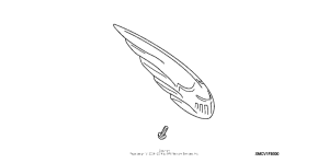 VTX1800N1 Chrome front fender ornament