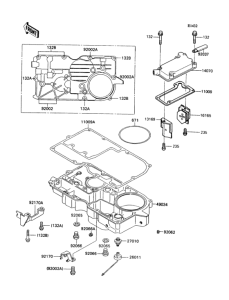 ZX1100 Breather body / oil pan