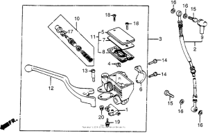 VT500C Front brake master cyl.