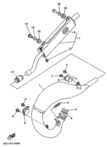 YZ125 Выхлопная система