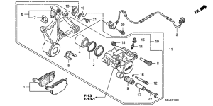 CB1300 Задний суппорт