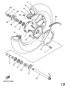 TT250R Переднее колесо