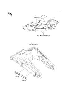 KLE650 Лейбл предостережения