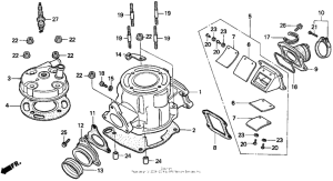 CR80R Головка цилиндров