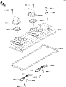 ZX1000 Крышка головки цилиндров