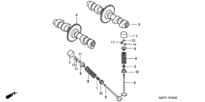 CBF500 (ABS) Распред вал / клапана