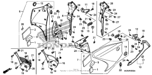 VFR1200F (DCT) Обтекатель средняя часть