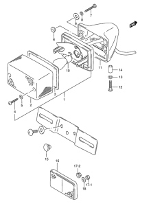 TS125 Задний комбинированный сигнал