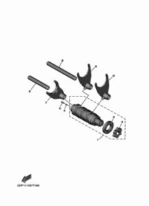 XV1900FDD Shift cam & fork