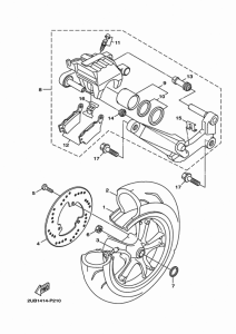 XC125SR リヤ ホイール