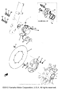 RD350 Disc brake caliper