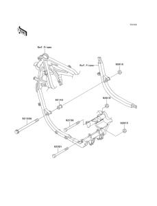EX500 Крепление двигателя