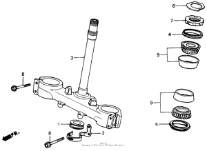 XR200R Steering stem 84-88