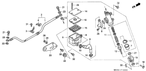 NX650 Задний тормозной цилиндр