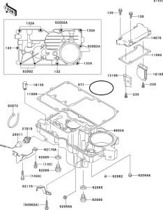 ZX1100 Поддон картера