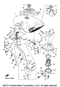 XVS1300CU Топливный бак