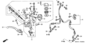 VTR1000SP Fr. brake master cylinder