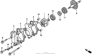 CR500R Водяной насос