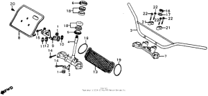 CR125R Handlebar + top bridge 81