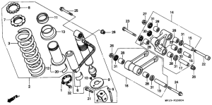 XRV750 Rear cushion
