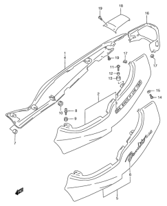 GSF1200S (ABS) Обтекатель задний