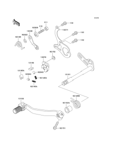 KX125 Механизм переключения передач