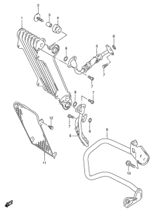 DR650 Масляный радиатор
