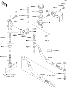VN1500 Задний торм цилиндр