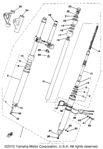 DT125C Передняя вилка