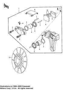 KZ1000 Передний суппорт