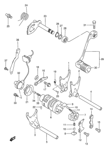 DR650 Переключение передач