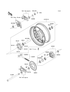 ZX1400 Заднее колесо и цепь