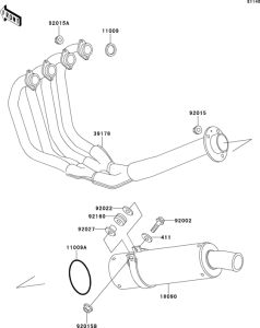 ZX400 Глушитель
