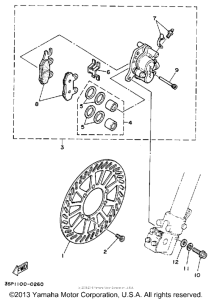 WR250Z Передний суппорт