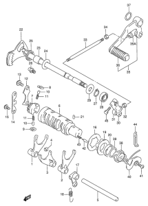 GSF400 Переключение передач
