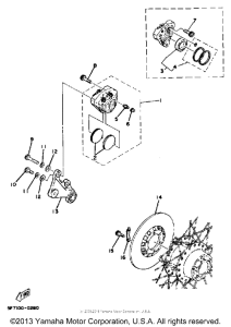 TZ250J Задний суппорт