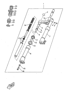 CW50RS Передняя вилка