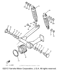 XJ750MK Swing arm-rear shocks