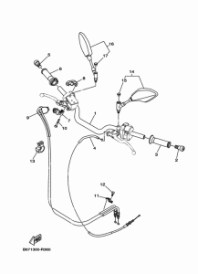 MTN1000 Steering handle & cable