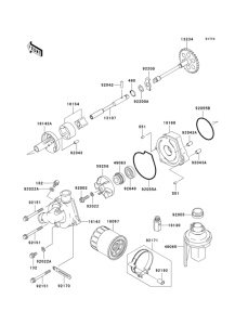 ZX600 Масляный насос и фильтр