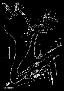 YN100 Рулевой рычаг и кабель