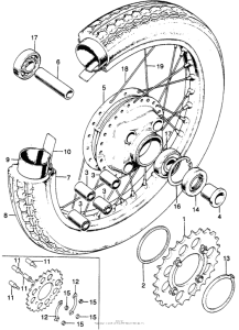 CL175 Переднее колесо