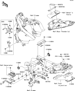 EX650 Рама ,крепежные детали