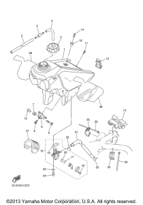 WR250F Топливный бак